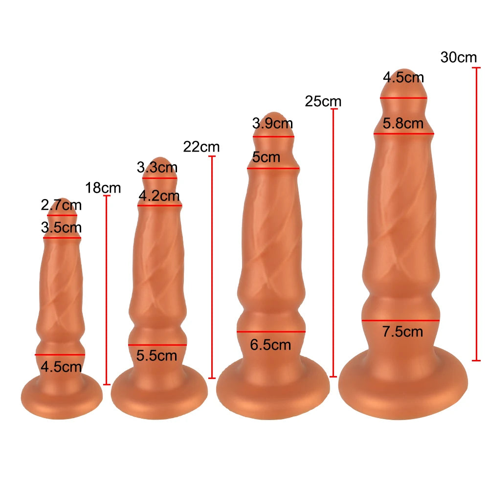 Riesiger Analdildo – Silikon-Anal-Expander-Butt-Plug-Prostata-Massagegerät