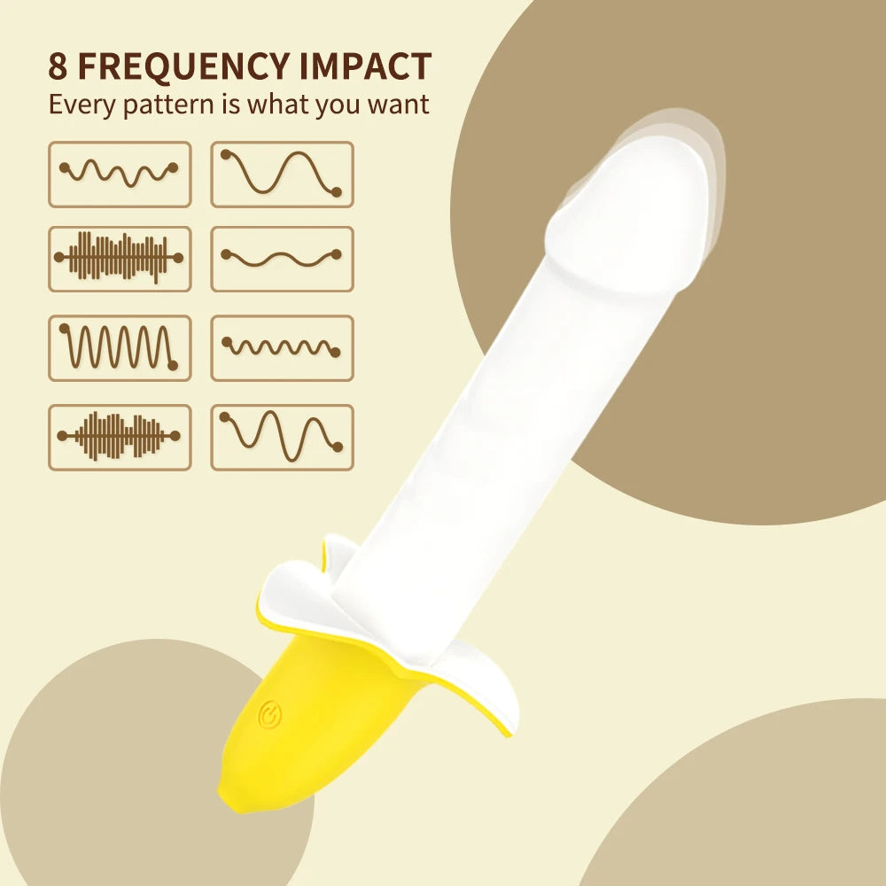 Thrusting Didlo Vibrator - Handheld Banana G Spot Prostate Massager