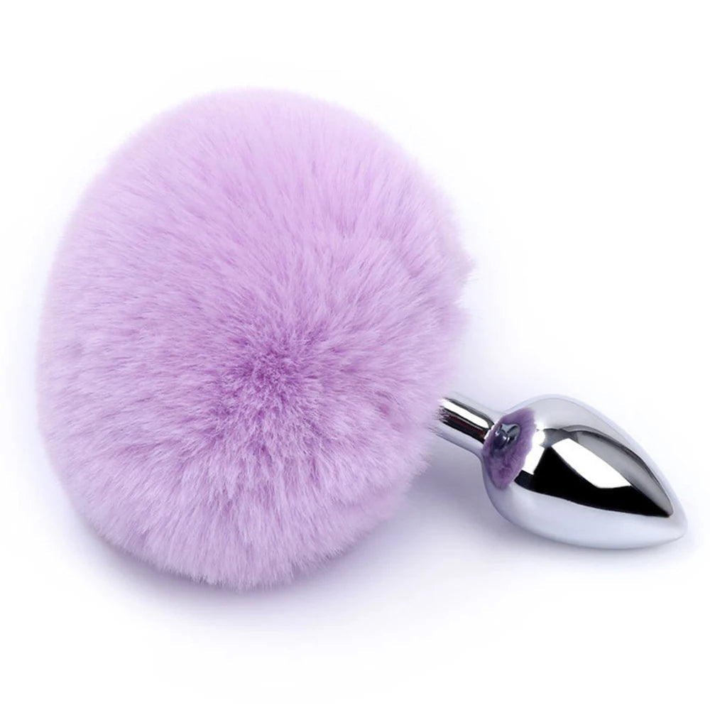 Plug anal queue de lapin gode en métal – petits jouets anaux en acier inoxydable