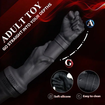 Énorme gode anal noir Butt Plug - Jouet sexuel d'expansion anale vaginale en silicone réaliste
