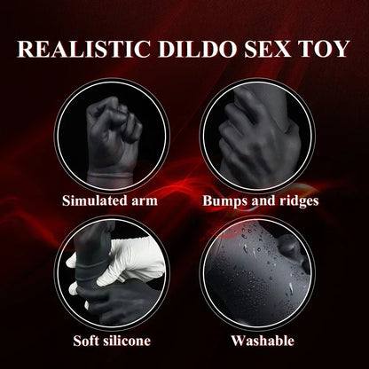 Énorme gode anal noir Butt Plug - Jouet sexuel d'expansion anale vaginale en silicone réaliste
