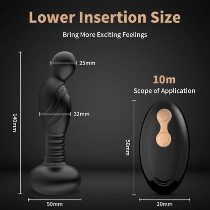 Remote Control Finger Prostate Massager - Clamp Vibrating Anal Plug Sex Toys for Men Women