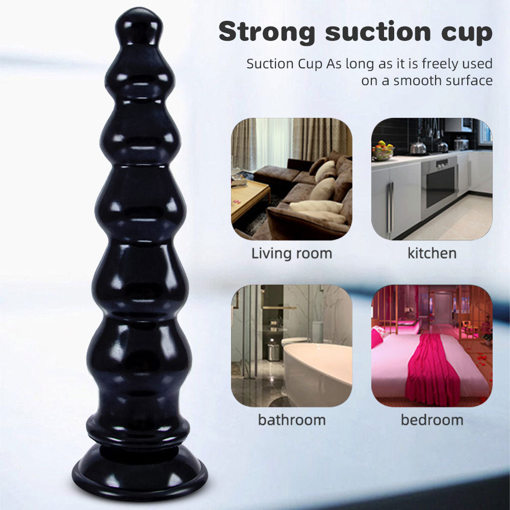 Riesige Analperlen-Silikondildos – weicher Riesendildo-Buttplug mit großem Saugnapf