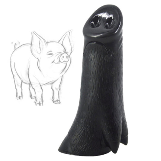 Pig Monsterdildo Large Butt Plug - Black Dildo Animal Silcone Fantasy Sex Toy for Men Women