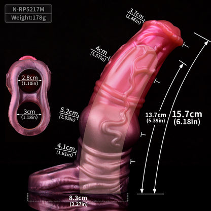 Fantasy Horsedildo Penishülle - Cockring Verzögerung Ejakulation Extender Sexspielzeug für Männer