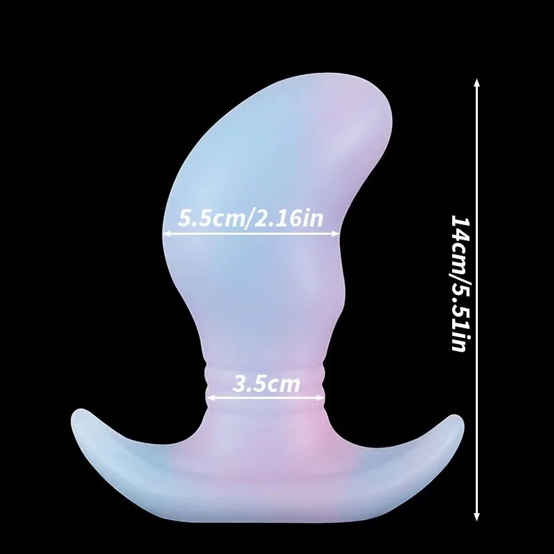Plug anal lumineux en silicone – Gode anal doux et coloré, jouets sexuels pour femmes et hommes
