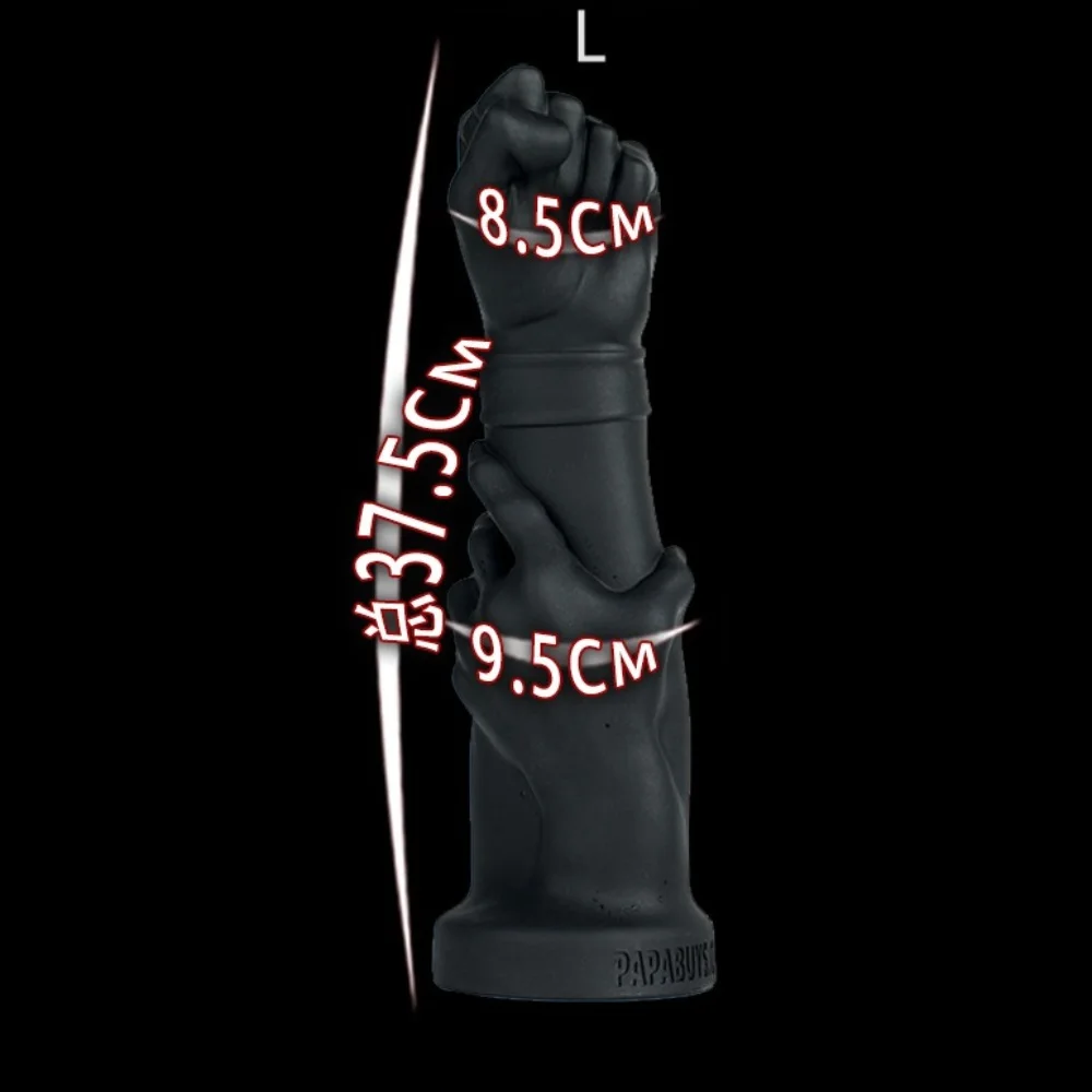 Énorme gode anal noir Butt Plug - Jouet sexuel d'expansion anale vaginale en silicone réaliste