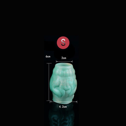 Anneau pénien en silicone - Entraîneur d'éjaculation de retard de pénis en forme de Monstedildo