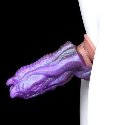 Tentacle Fantasy Silicone Cock Sleeve – Purple Reinforcement for Male Sexual Power