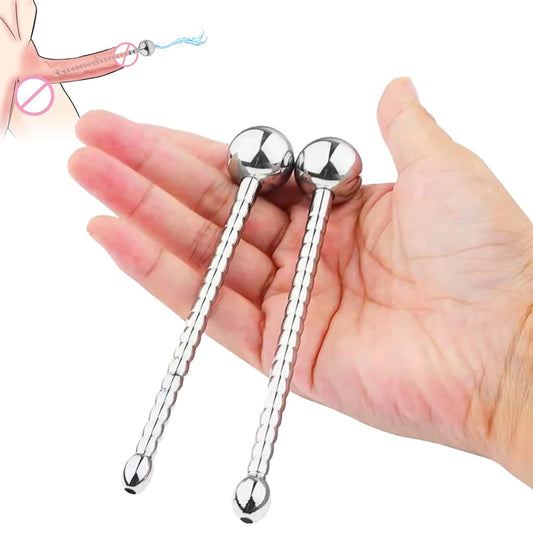Metall-Dildo-Penis-Plug – Edelstahl-Pferdeaugen-Stick-Penis, der männliches Sexspielzeug melkt